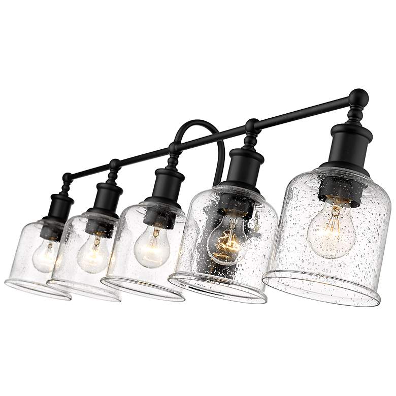 Image 6 Bryant 40 1/2" Wide Matte Black 5-Light Bath Light more views