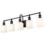 3_Bryant 40 1/2" Wide Matte Black 5-Light Vanity Bath Light