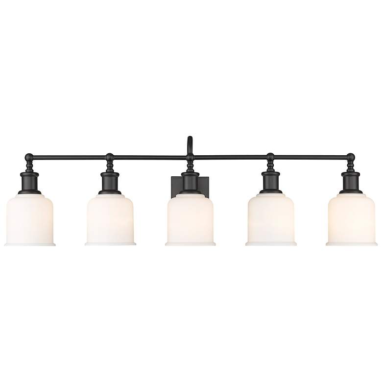 Image 5 Bryant 40 1/2" Wide Matte Black 5-Light Vanity Bath Light more views