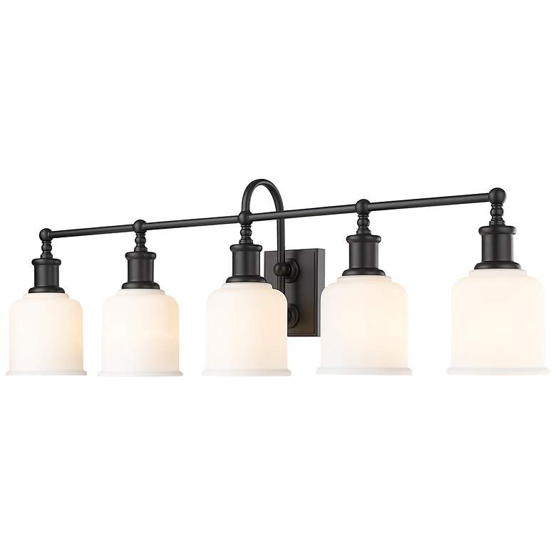 Image 6 Bryant 40 1/2" Wide Matte Black 5-Light Vanity Bath Light more views