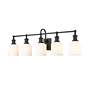 7_Bryant 40 1/2" Wide Matte Black 5-Light Vanity Bath Light more views