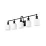 Bryant 40 1/2" Wide Matte Black 5-Light Vanity Bath Light in scene