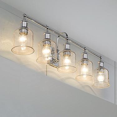 Bryant 40 1/2" Wide Chrome 5-Light Vanity Bath Light