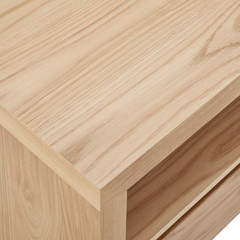 Image 4 Bryant 59" Wide Natural White Oak Wood 3-Drawer Media Stand more views