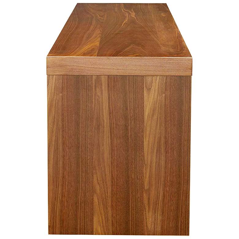 Image 3 Bryant 59" Wide Walnut Veneer Wood 3-Drawer Media Stand more views