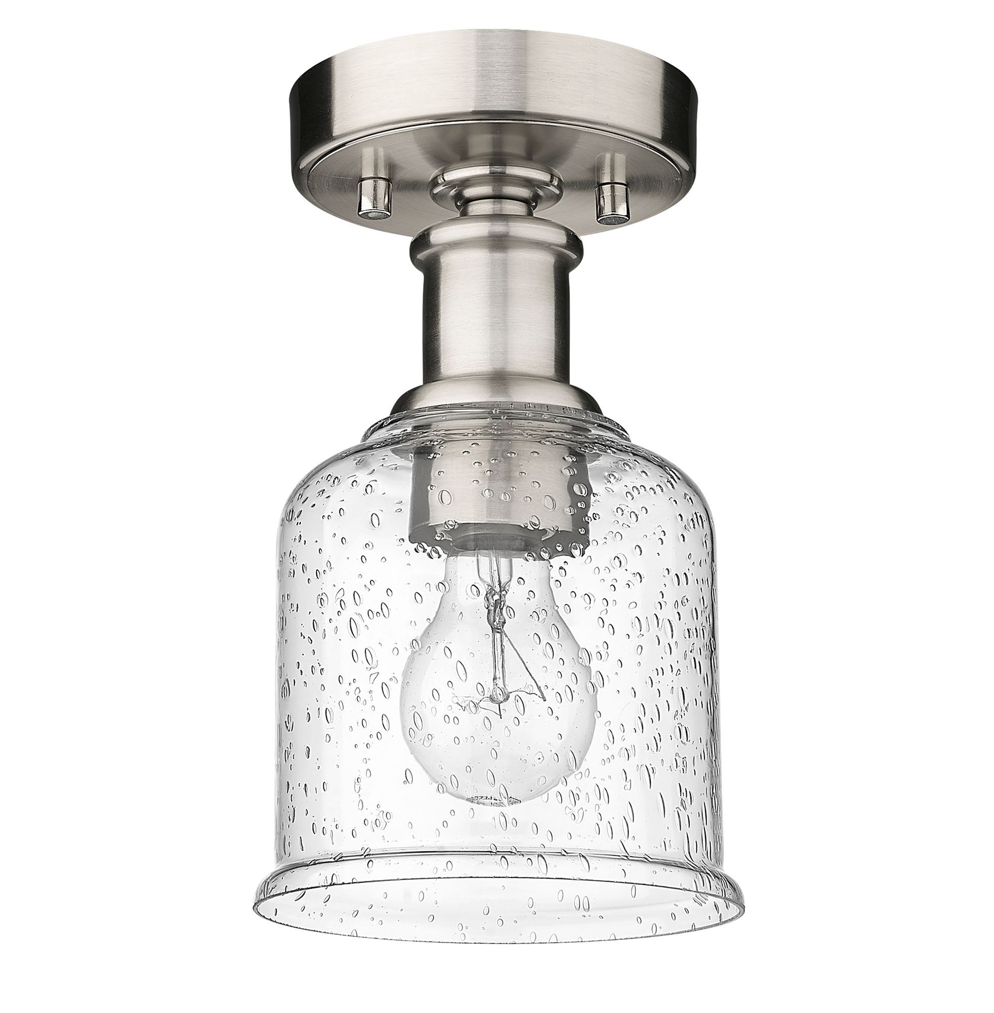 Bryant by Z-Lite Brushed Nickel 1 Light Flush Mount