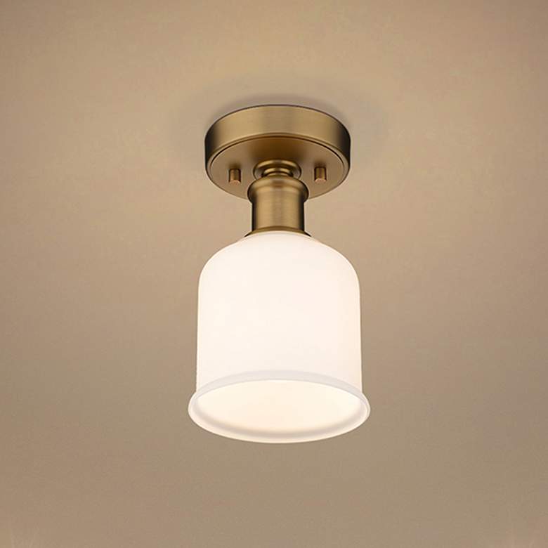 Image 1 Bryant by Z-Lite Heritage Brass 1 Light Flush Mount