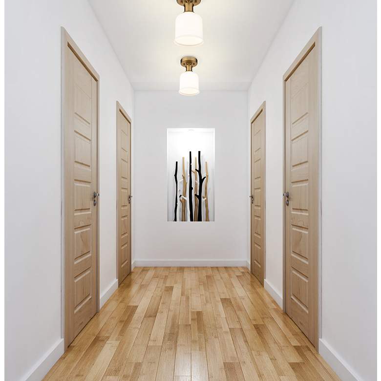 Image 4 Bryant by Z-Lite Heritage Brass 1 Light Flush Mount more views
