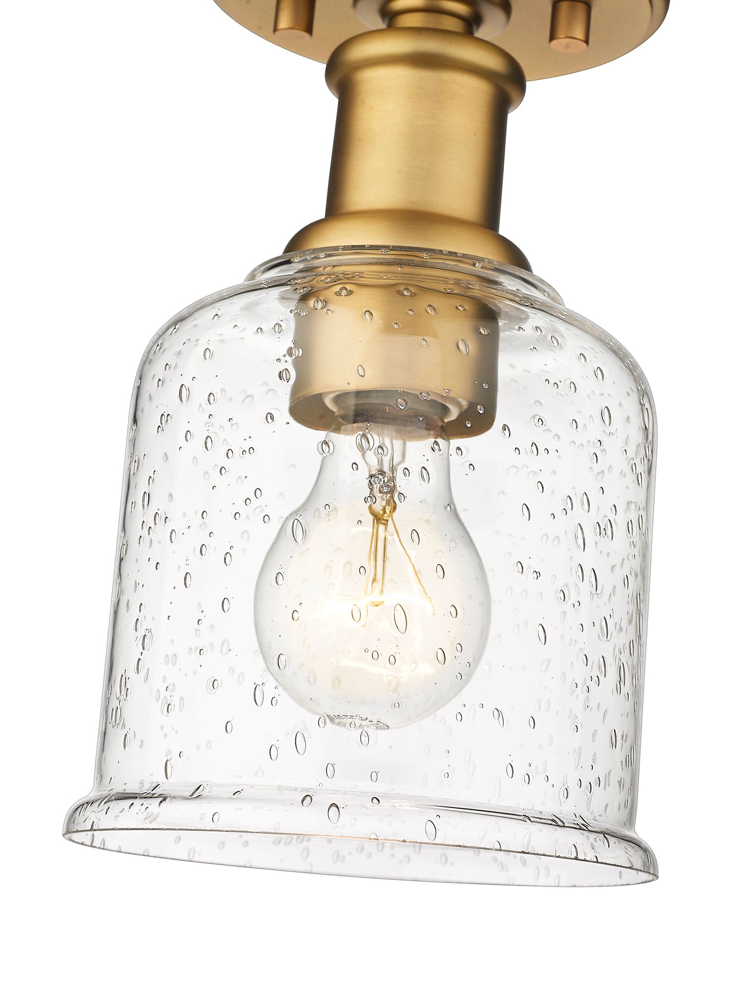 Bryant by Z-Lite Heritage Brass 1 Light Flush Mount in scene