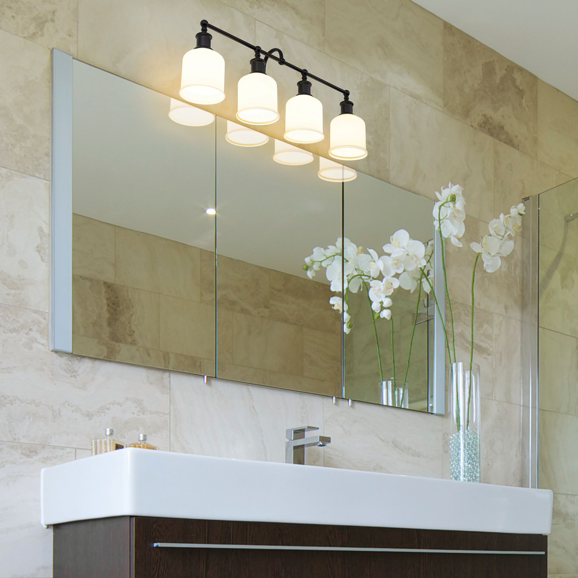 Image 4 Bryant by Z-Lite Matte Black 32 inch 4 Light Vanity more views