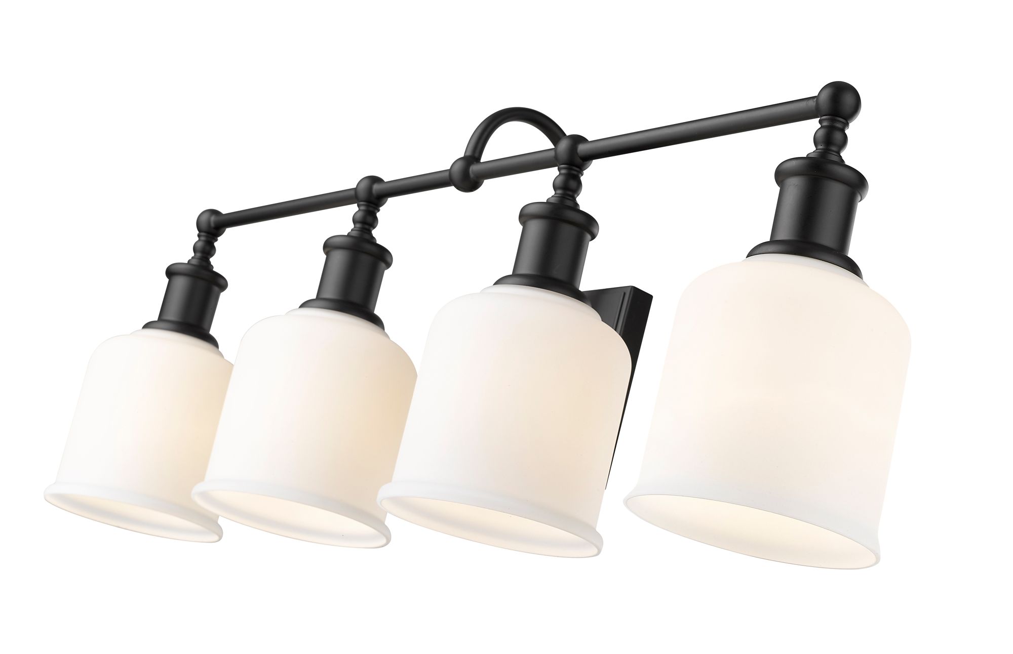 Bryant by Z-Lite Matte Black 32 inch 4 Light Vanity in scene