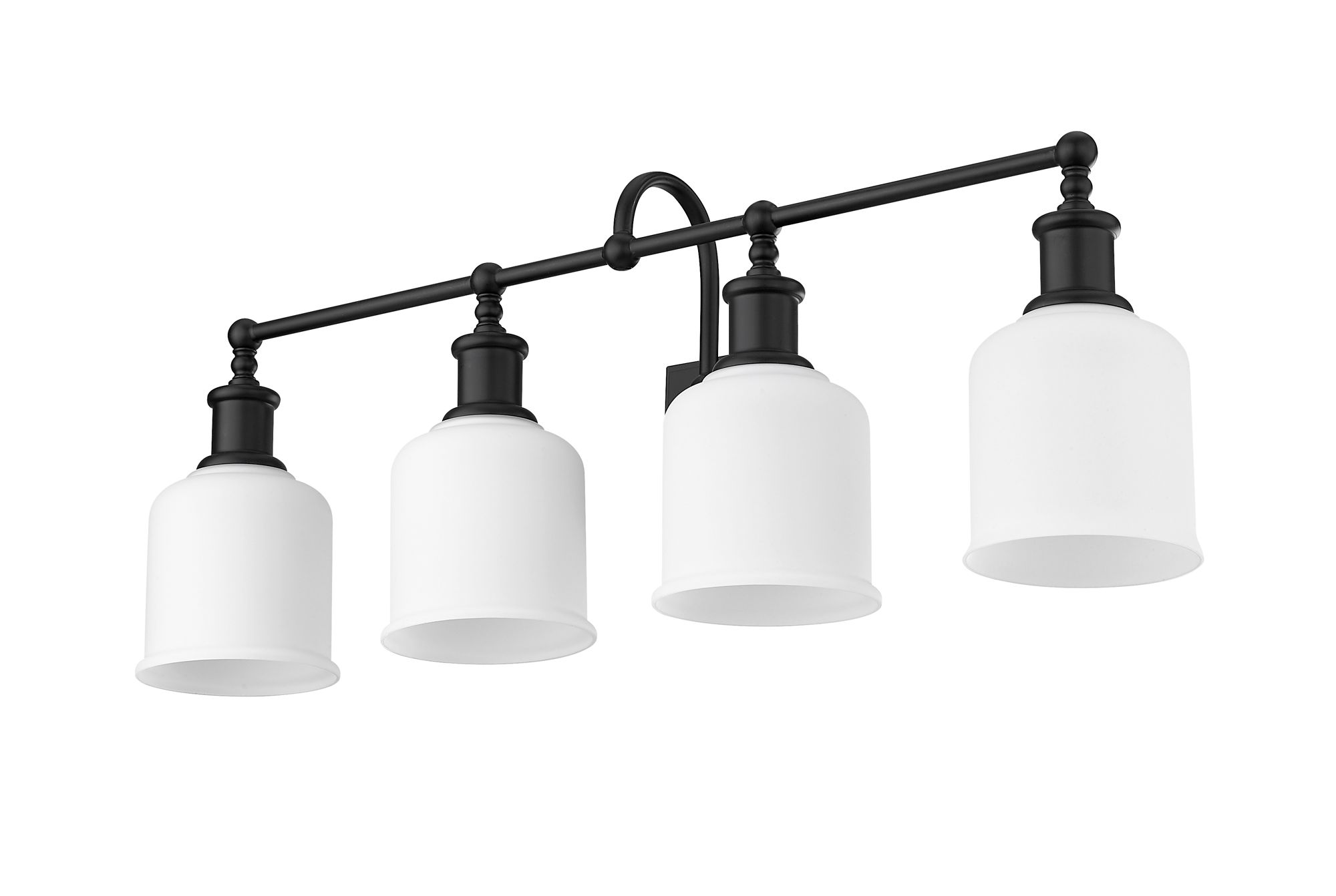 Bryant by Z-Lite Matte Black 32 inch 4 Light Vanity in scene