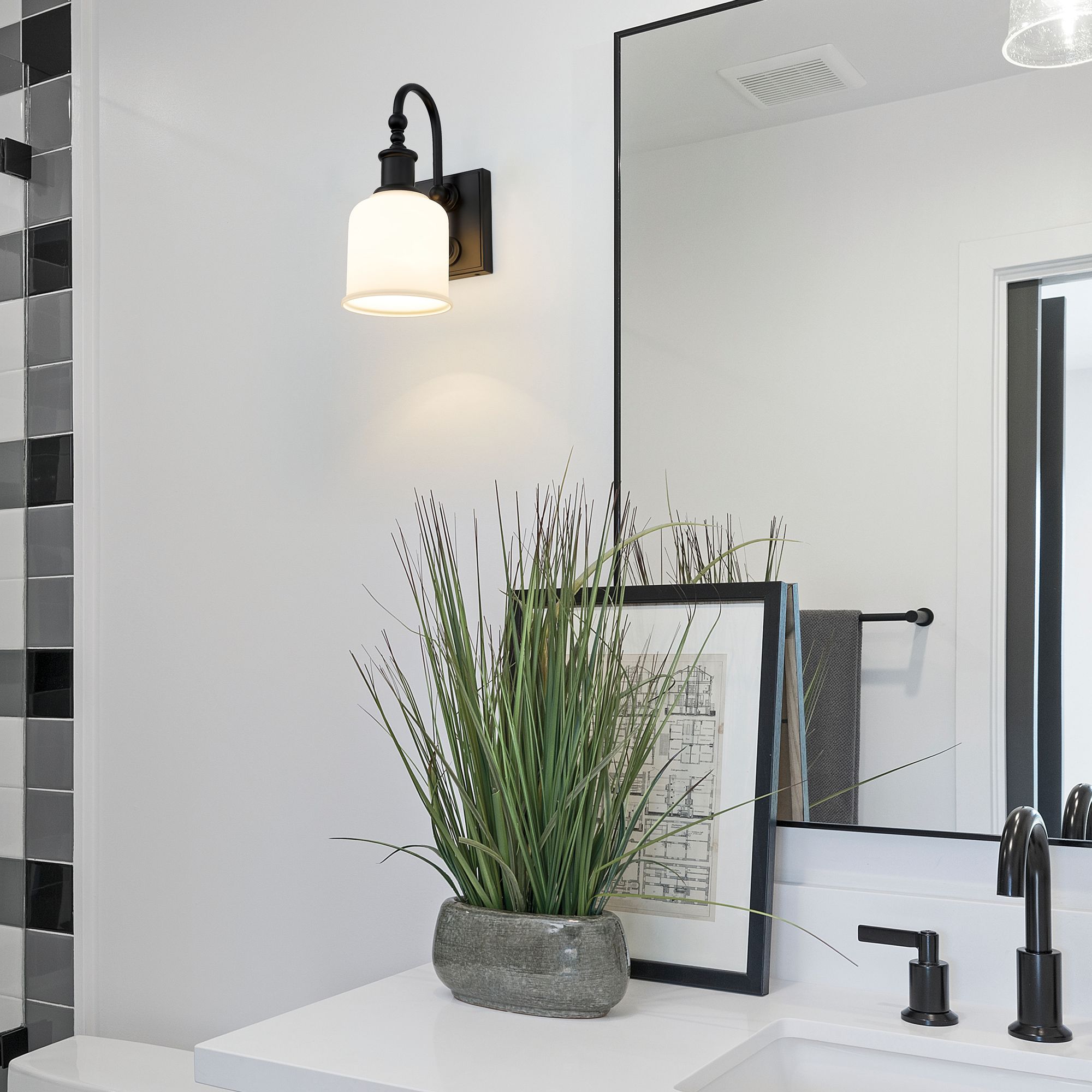 Image 4 Bryant by Z-Lite Matte Black 5.5 inch 1 Light Wall Sconce more views