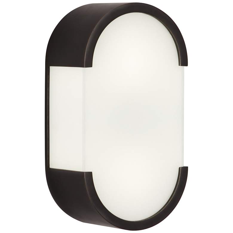 Image 1 Bryce 12.5" Wall Sconce Deep Patina Bronze w/ White Glass Shade