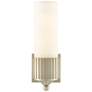 Bryce 13 1/4" High Silver Leaf and Frosted Glass Wall Sconce