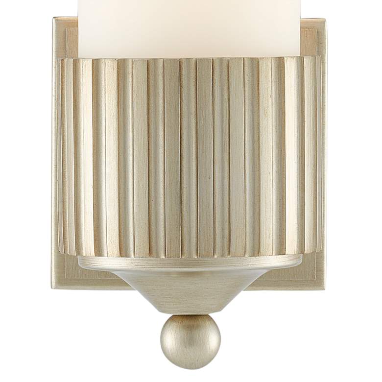 Image 3 Bryce 13 1/4" High Silver Leaf and Frosted Glass Wall Sconce more views