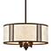 Bryce 20" Wide Oil-Rubbed Bronze Drum Pendant Light