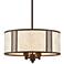 Bryce 20" Wide Oil-Rubbed Bronze Drum Pendant Light