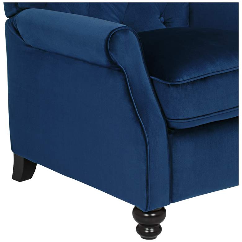 Bryce Blue Tufted Push Back Recliner Chair more views