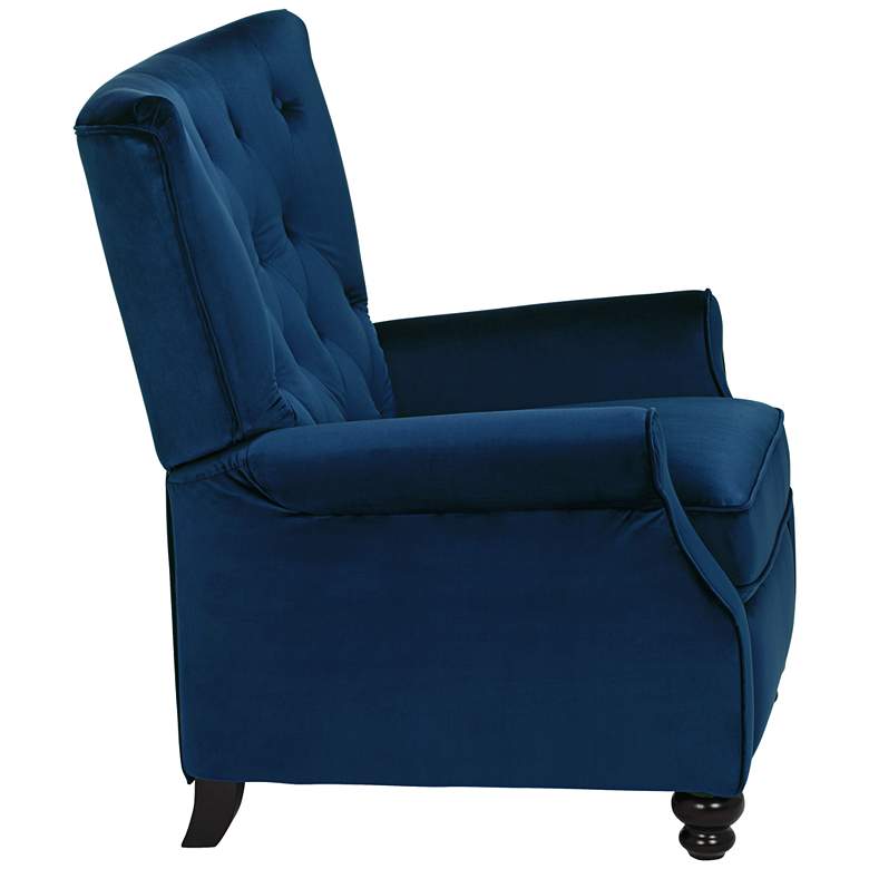 Bryce Blue Tufted Push Back Recliner Chair more views