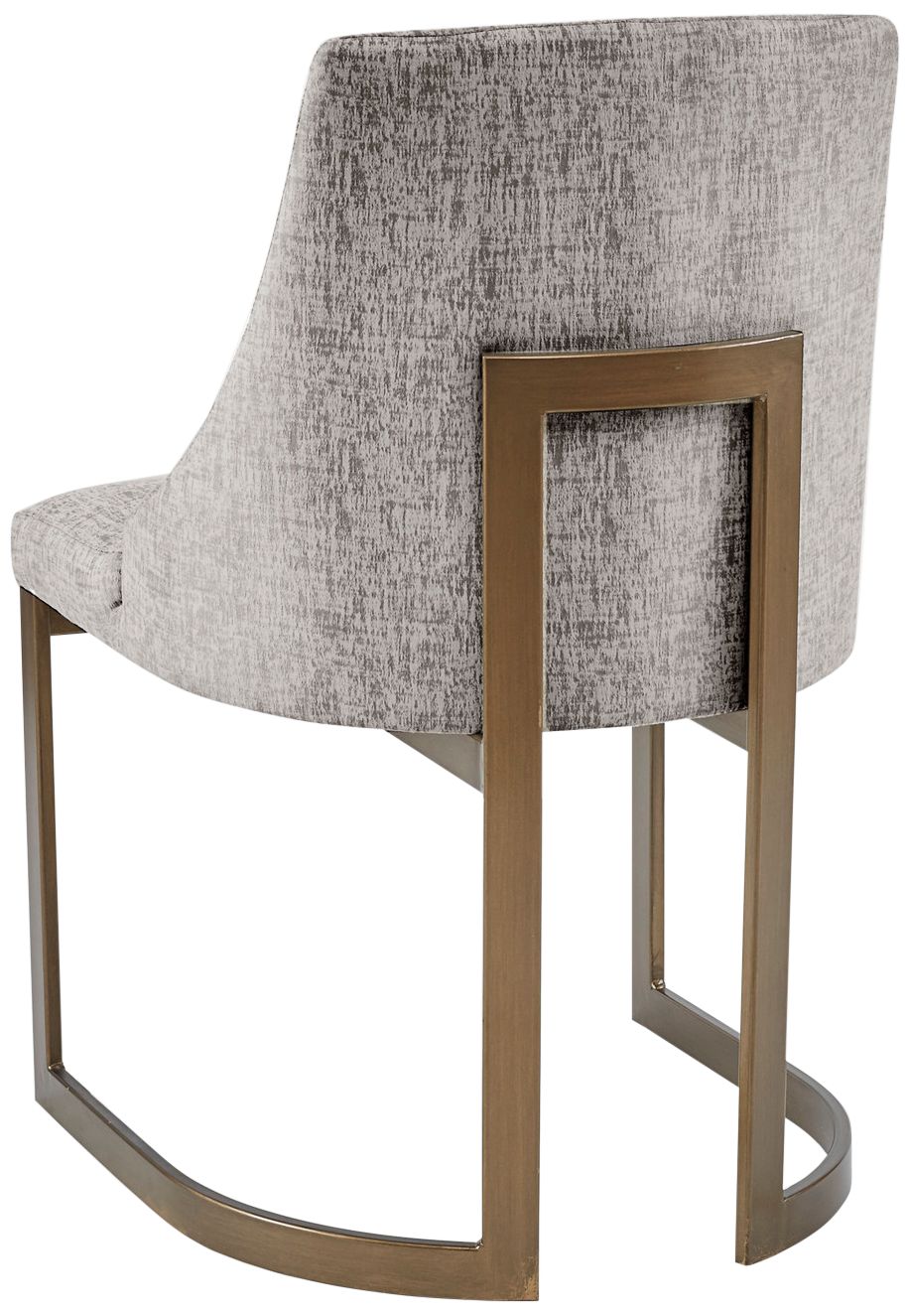 Bryce Gray Fabric Armless Dining Chairs Set of 2 in scene