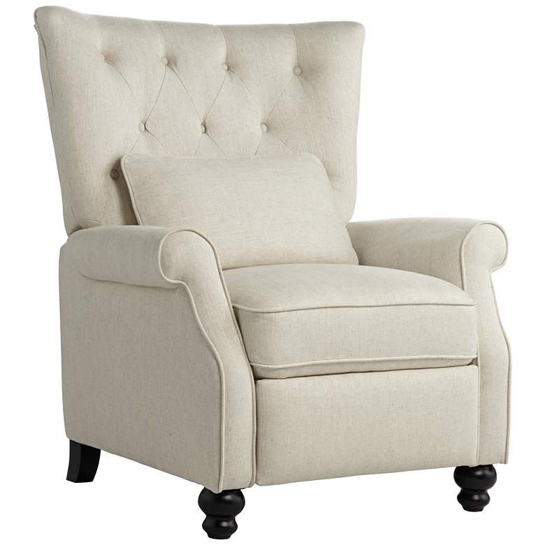Image 3 Bryce Natural Linen Push Back Recliner Chair