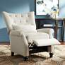 Bryce Natural Linen Push Back Recliner Chair in scene