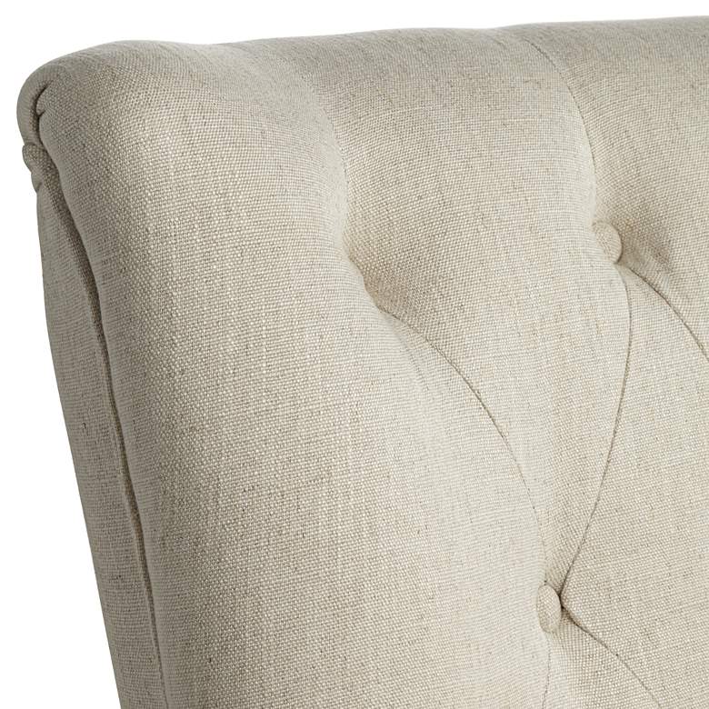 Image 5 Bryce Natural Linen Push Back Recliner Chair more views
