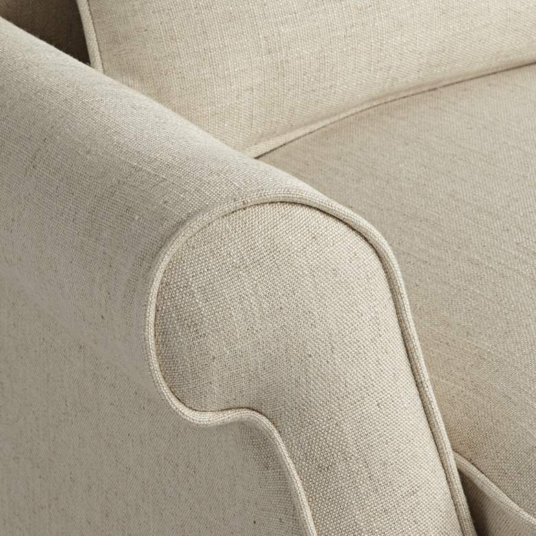 Image 6 Bryce Natural Linen Push Back Recliner Chair more views