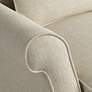 Bryce Natural Linen Push Back Recliner Chair in scene