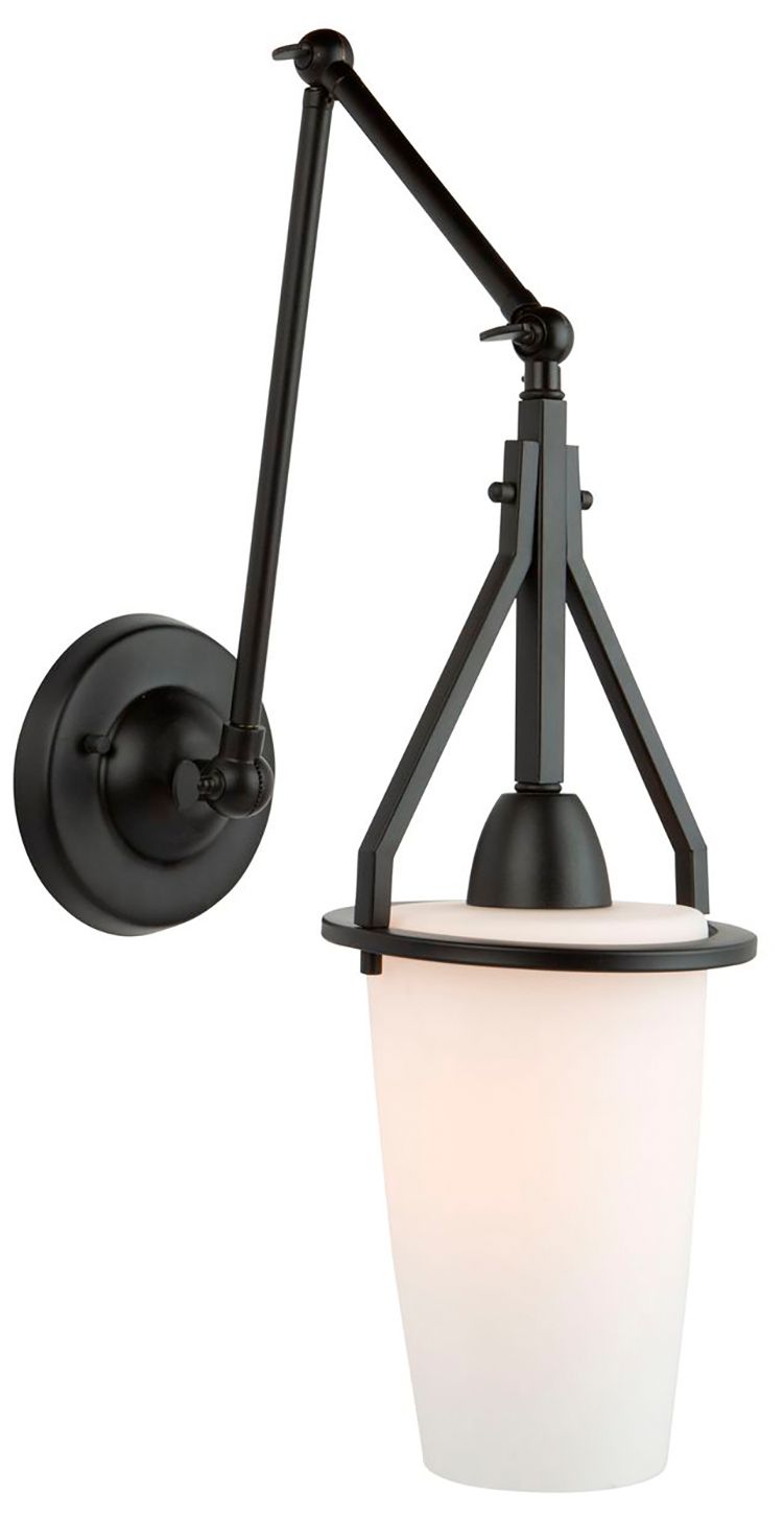 Image 2 Brydon 6.5" Wide Black Pendant With Matte Opal Glass Shade more views