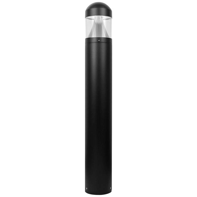 Image 1 Bryn 42 inch High Black Round Dome LED Bollard Light