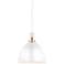 Brynne 14" Wide Flat White LED Scandinavian Pendant Light