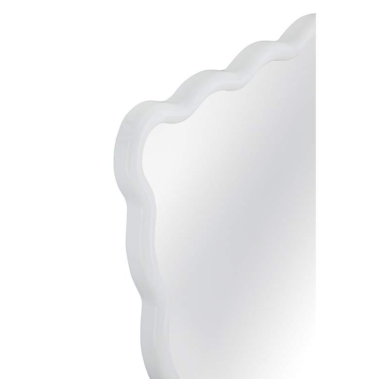 Image 3 Bryony White 24" x 36" Wavy Rectangular Wall Mirror more views
