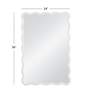 Bryony White 24" x 36" Wavy Rectangular Wall Mirror