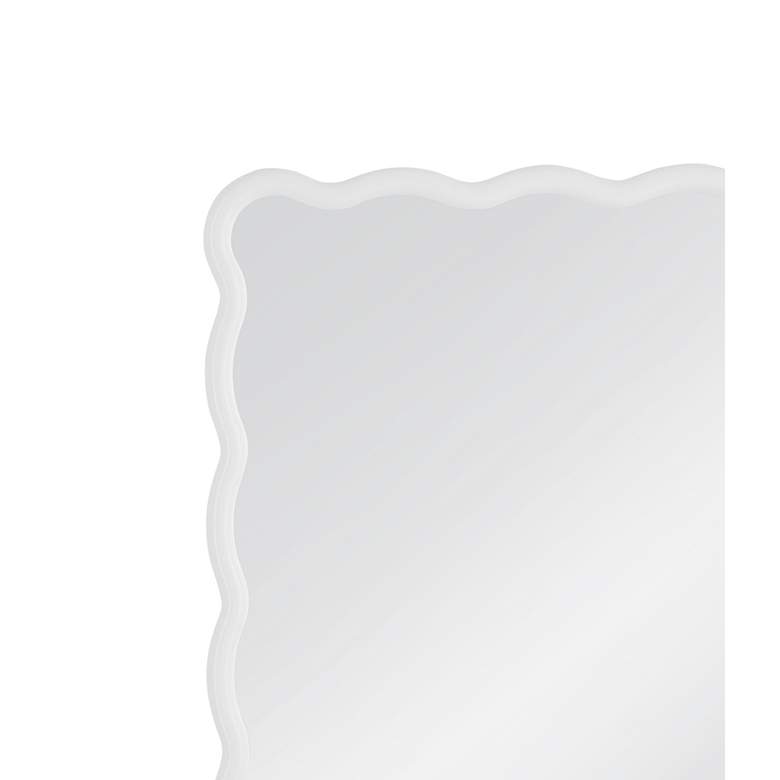 Image 5 Bryony White 24" x 36" Wavy Rectangular Wall Mirror more views