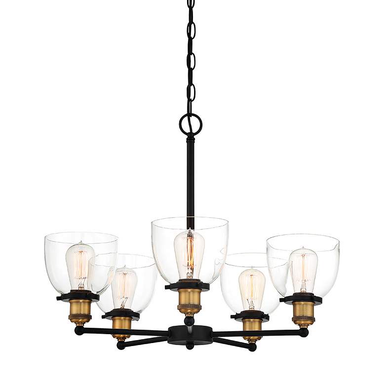 Image 2 Bryson 24 1/4" Wide Vintage Bronze 5-Light Chandelier
