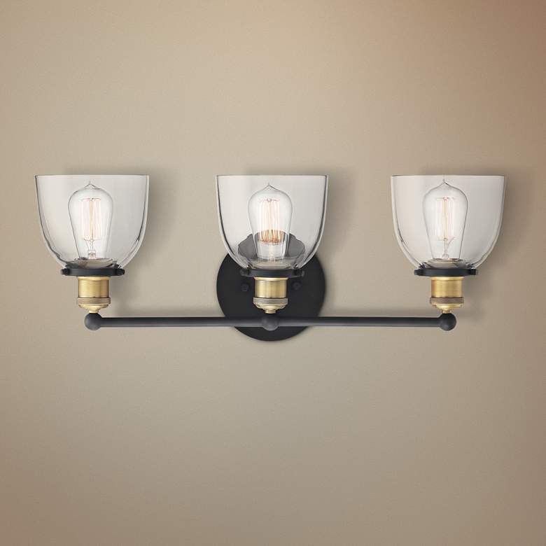 Image 1 Bryson 24" Wide Vintage Bronze 3-Light Vanity Bath Light