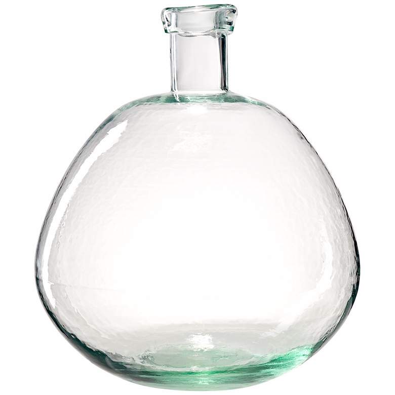 Image 1 Bubble Light Green Hand-Blown Glass Vase