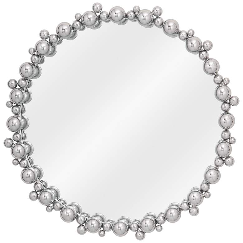 Image 1 Bubble Nickel 32 1/2" Round Wall Mirror