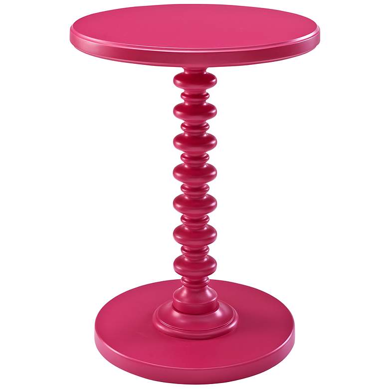 Image 1 Bubblegum Spindle Round Accent Table