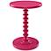 Bubblegum Spindle Round Accent Table