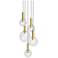 Bubbles 26" 5 Light Satin Brass Chandelier