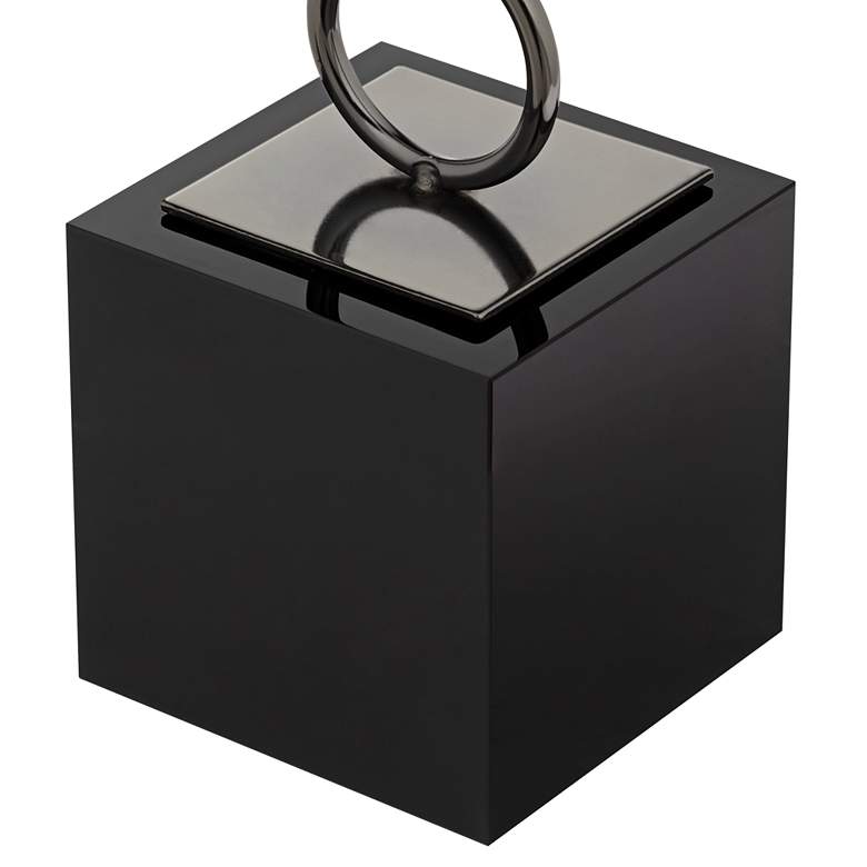 Image 4 Bubbly 15" High Glossy Black Metal Sculpture more views