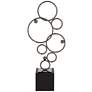 Bubbly 15" High Glossy Black Metal Sculpture