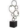 Bubbly 15" High Glossy Black Metal Sculpture