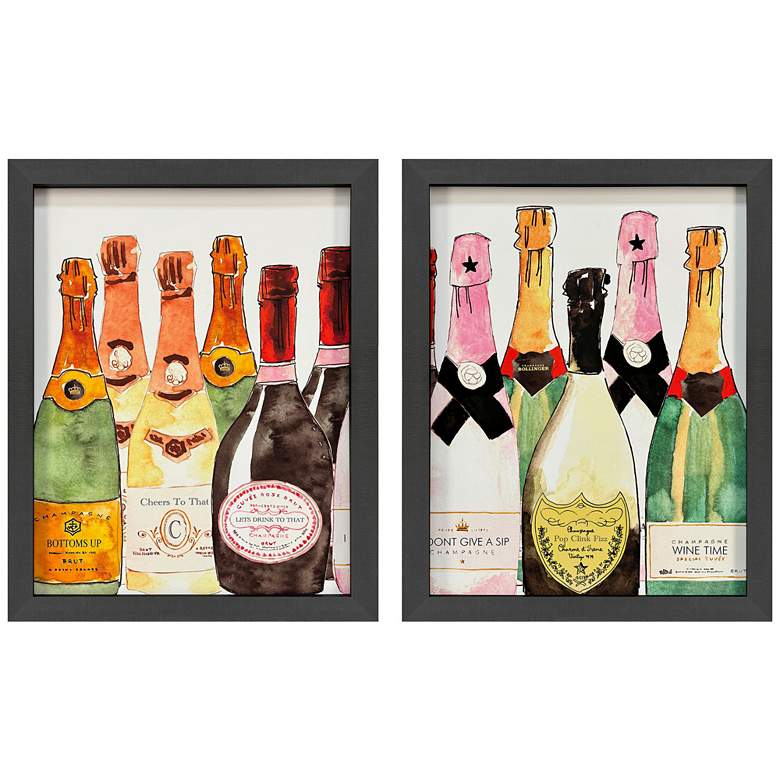 Image 1 Bubbly 25"W x 31"H Framed Art Set of 2