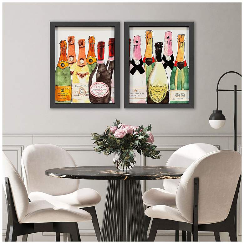 Image 4 Bubbly 25"W x 31"H Framed Art Set of 2 more views