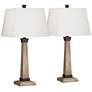 Buchan Wood Pedestal Table Lamps Set of 2