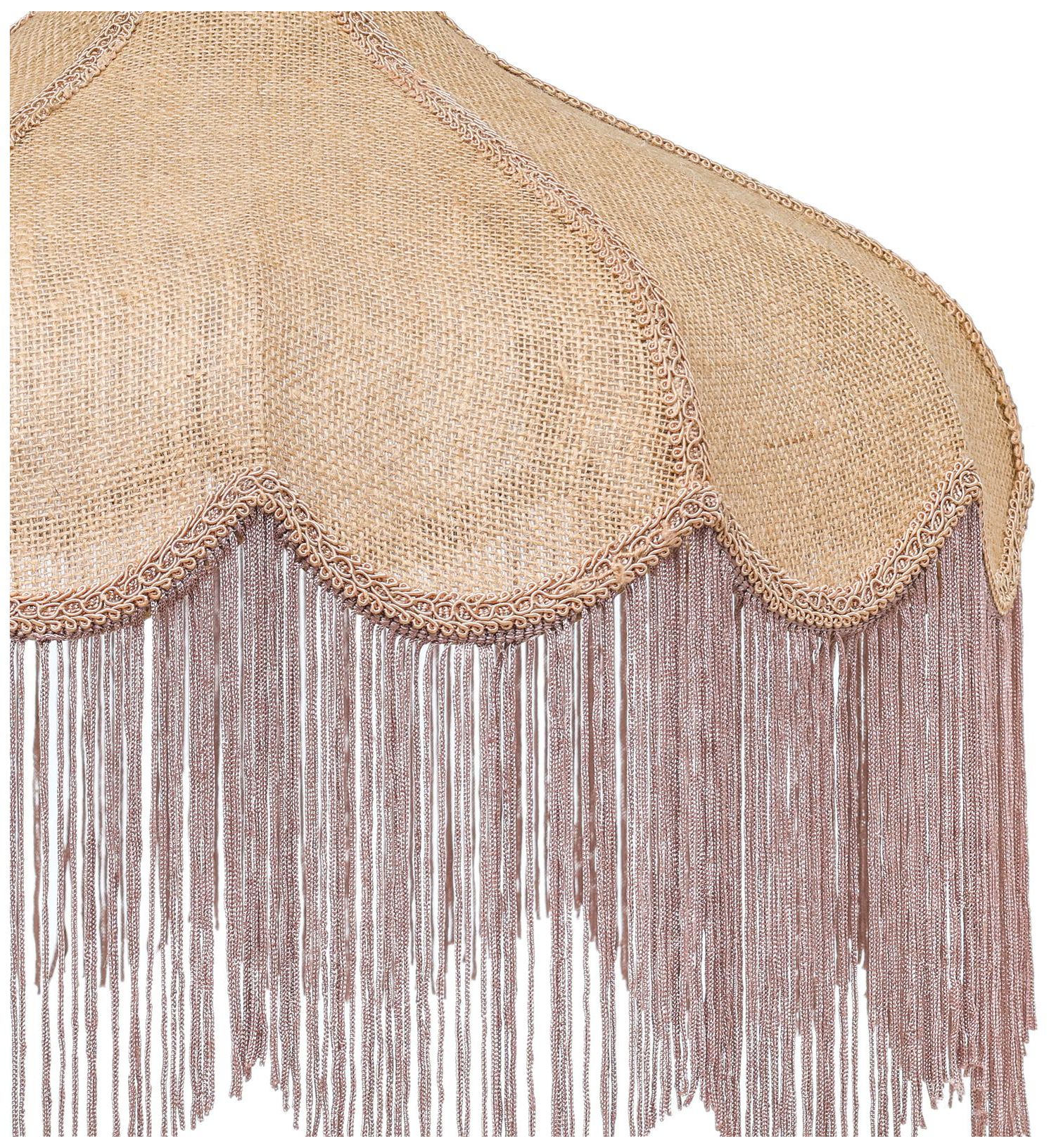 Image 4 Buchanan Jute Fringed Scalloped Pendant Light more views
